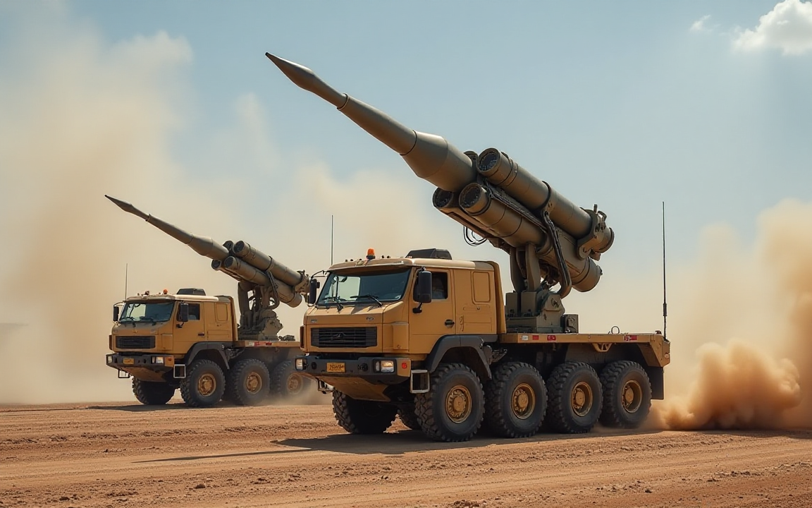 AI generated image of missile launchers