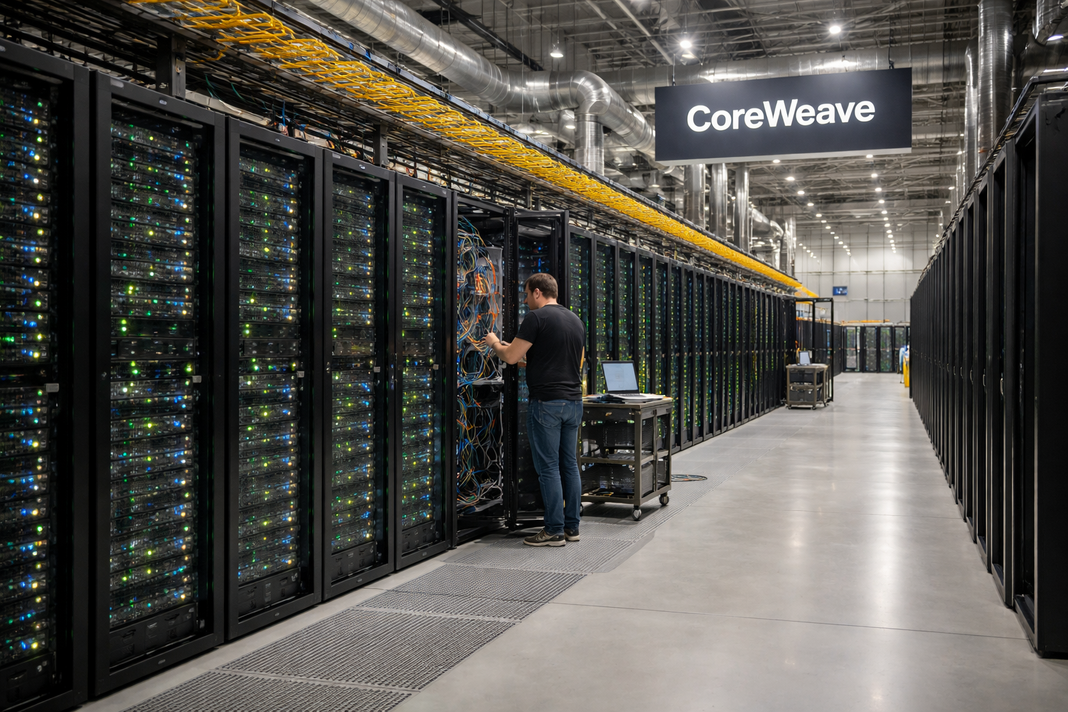 CoreWeave stock is down sharply from its highs as investors weigh rapid AI growth against rising costs and heavy debt.