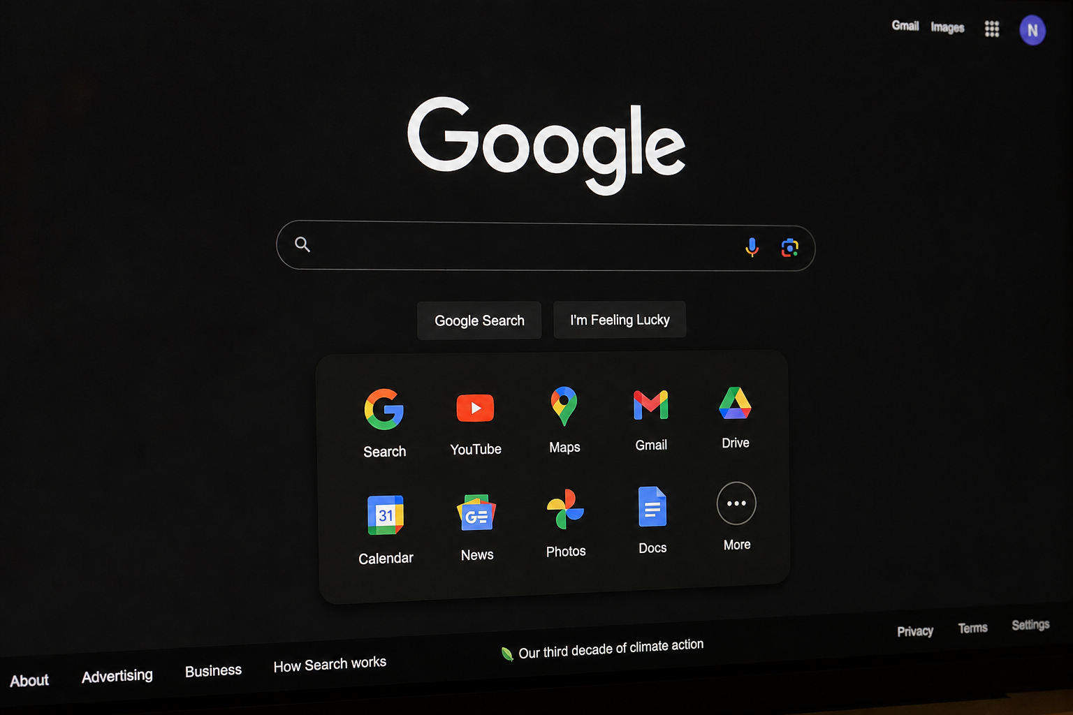 Google search engine