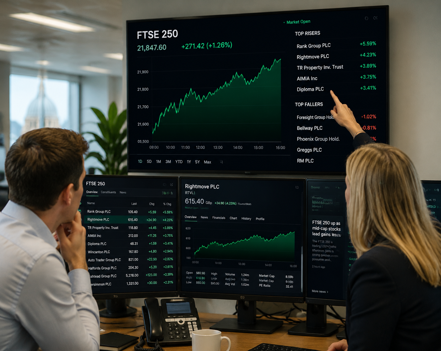 uk investors loooking at ftse250 stocks