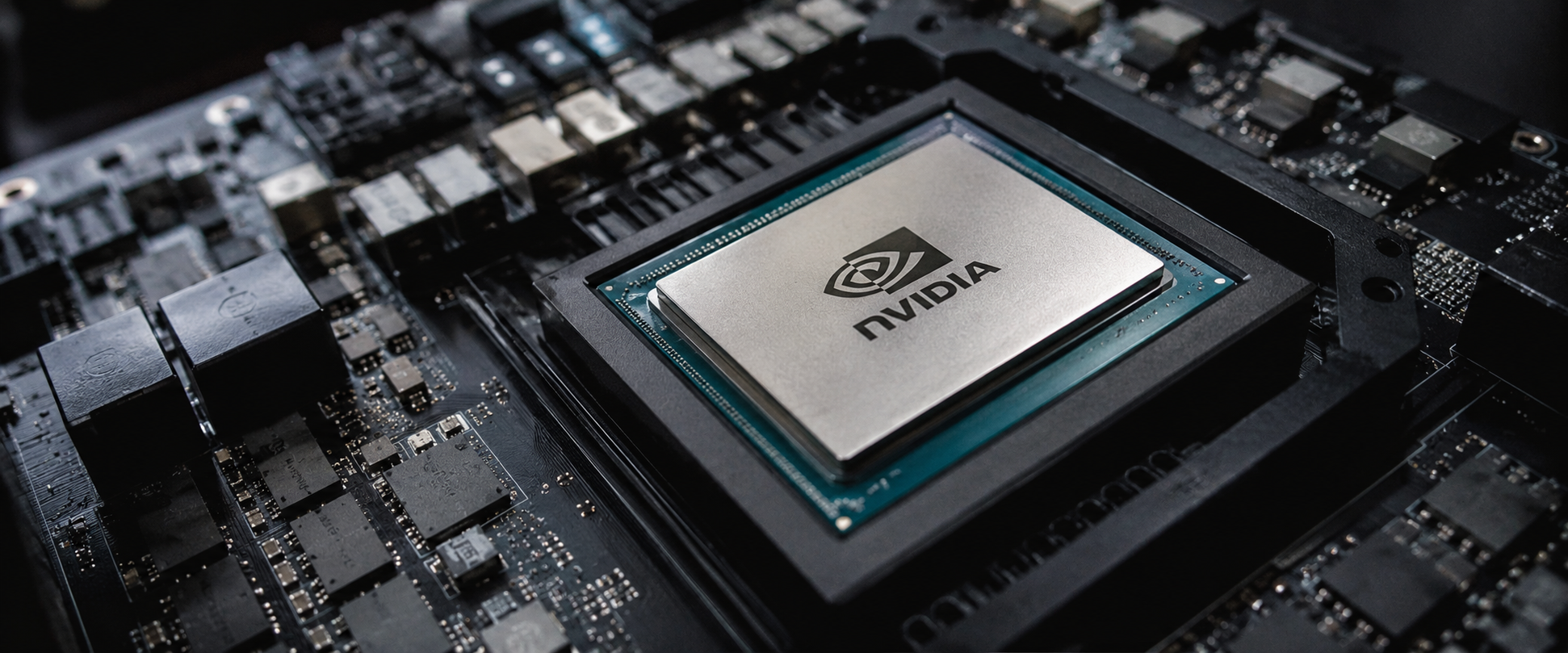 Nvidia chip on a circuit board