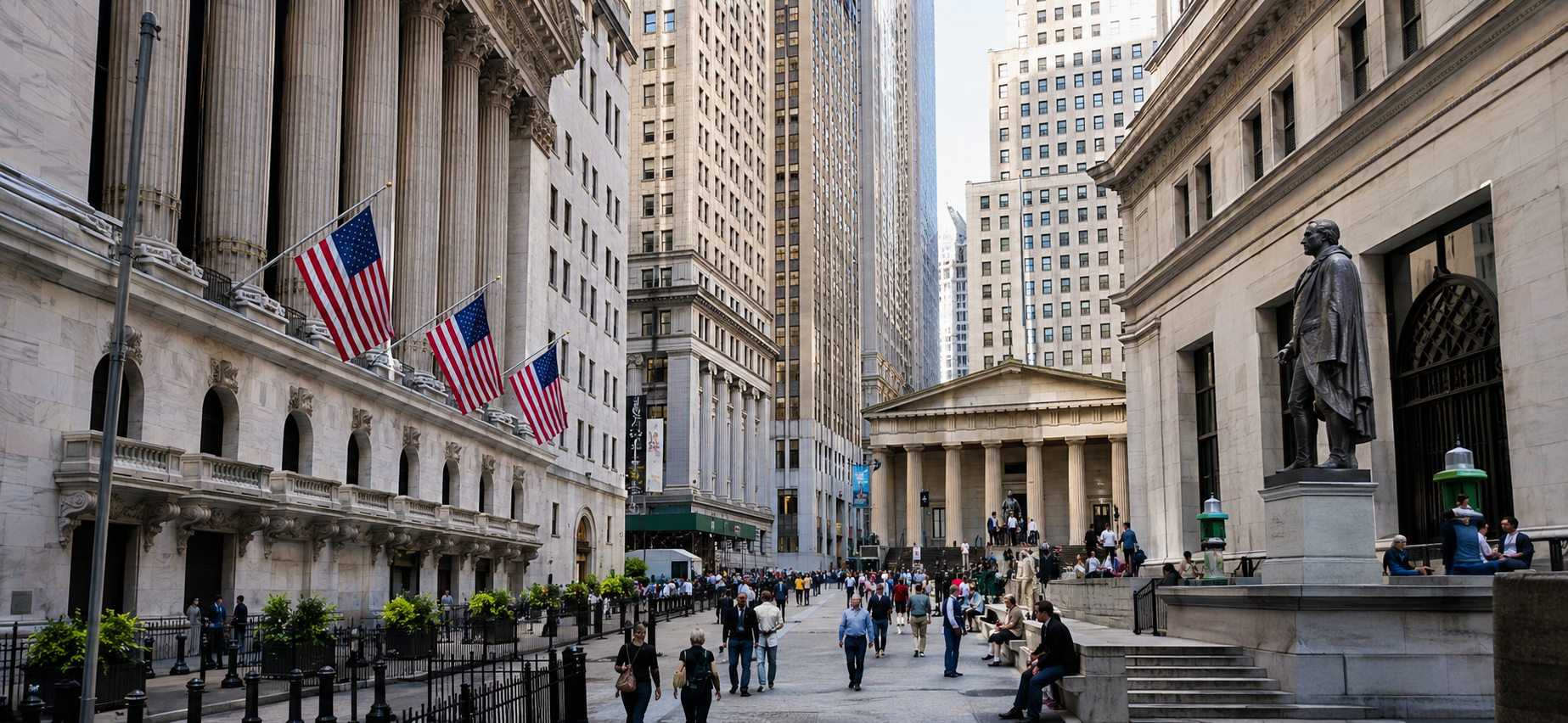 Outside view of Wall Street