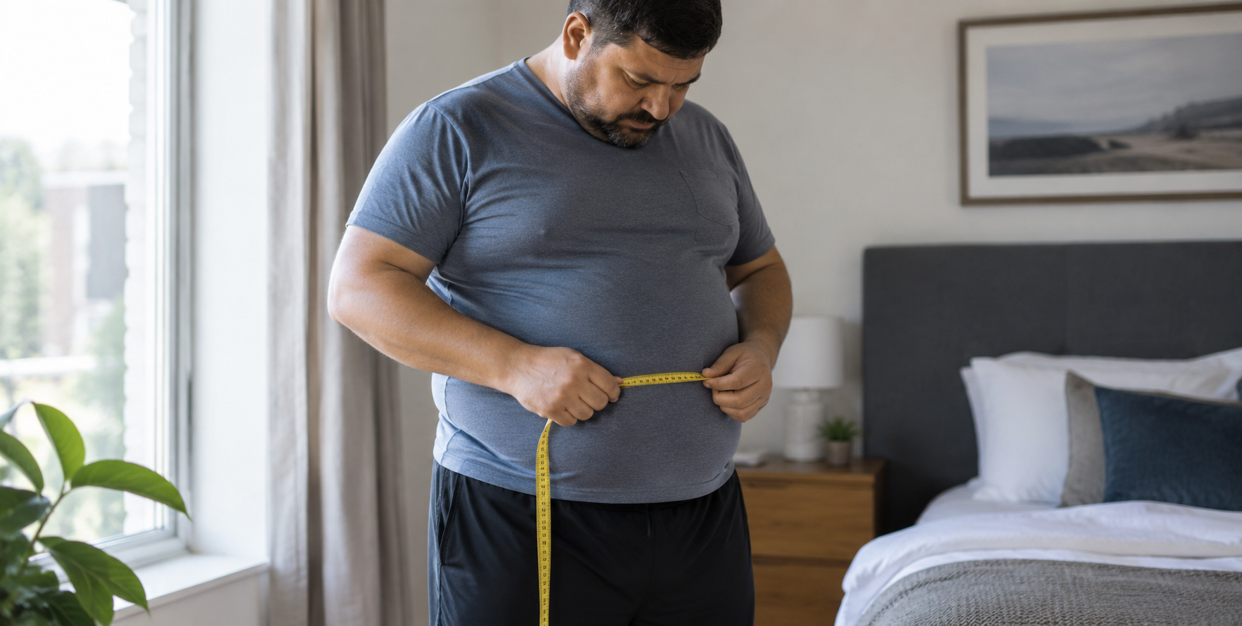 a person measuring body size