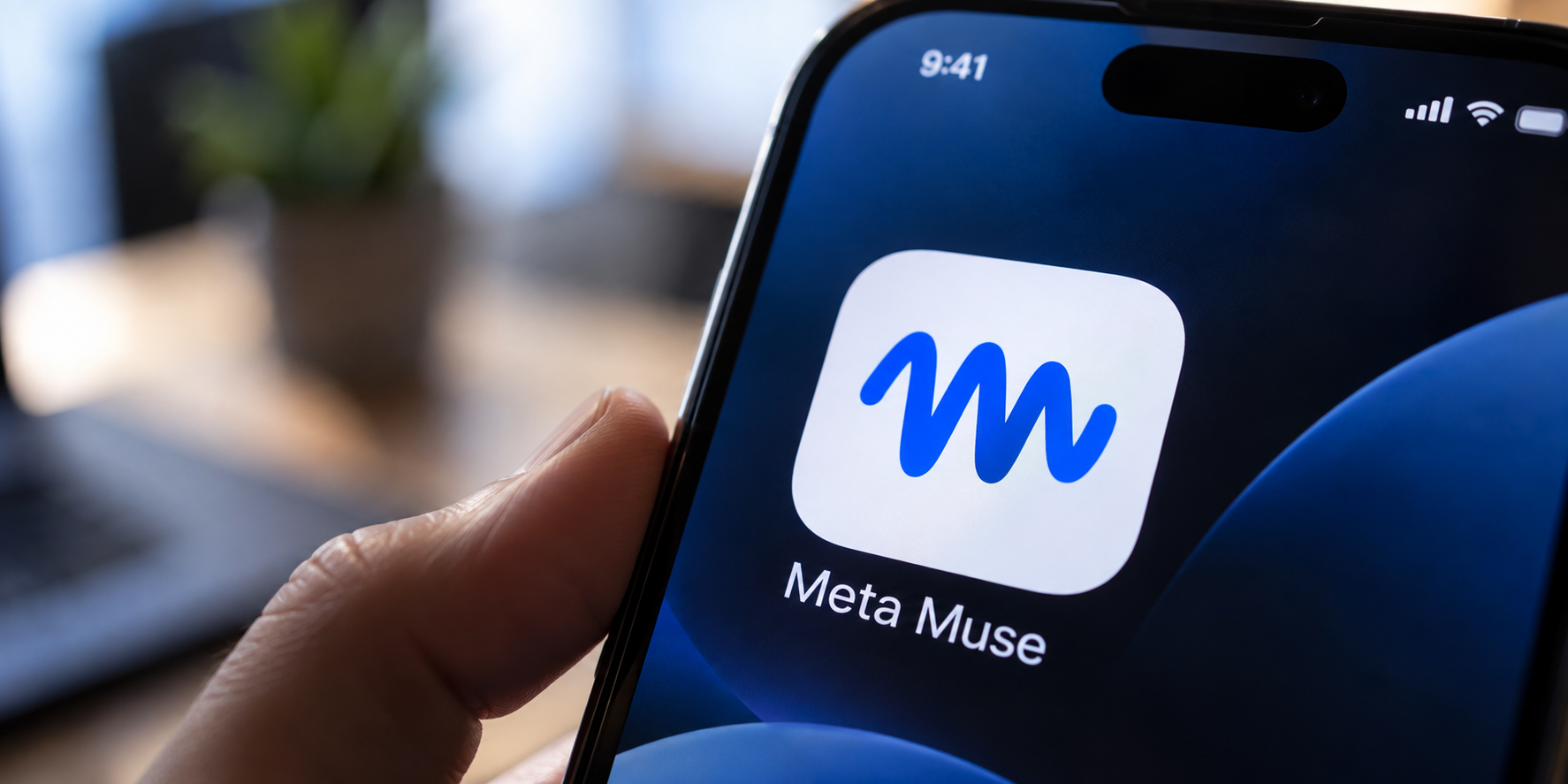 Meta muse app icon on a phone