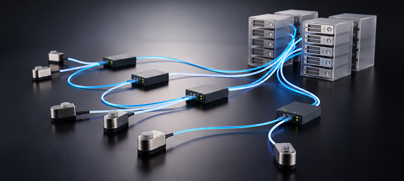 Modern IoT architectures move data from field sensors through edge nodes into containerized cloud environments.