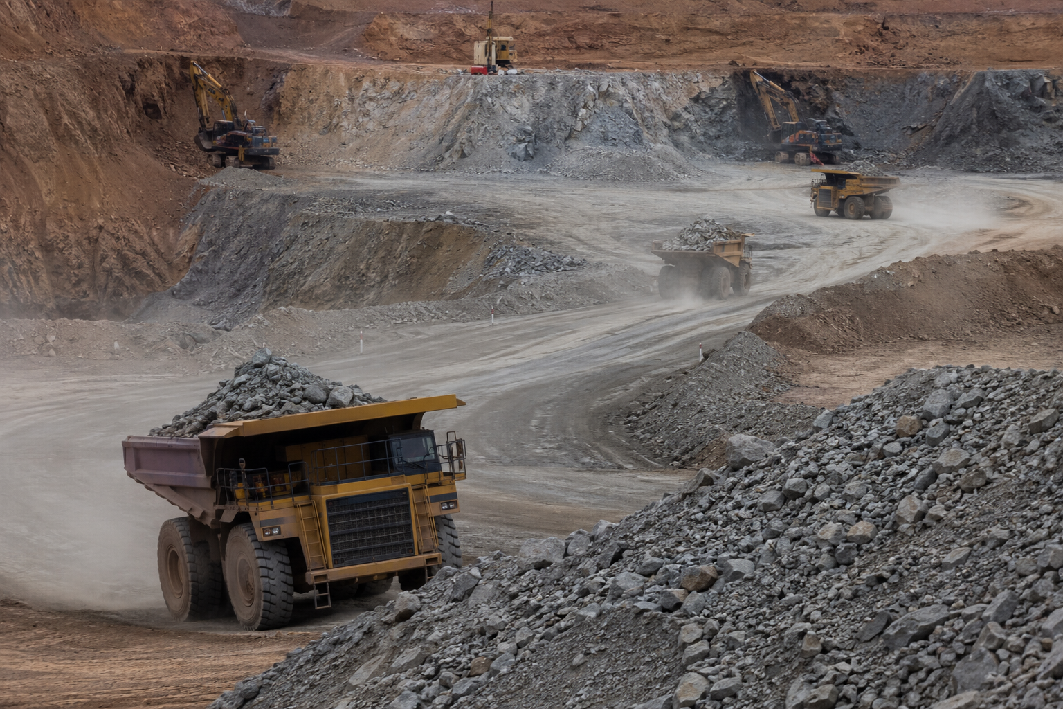 Rare earth mineral mining site