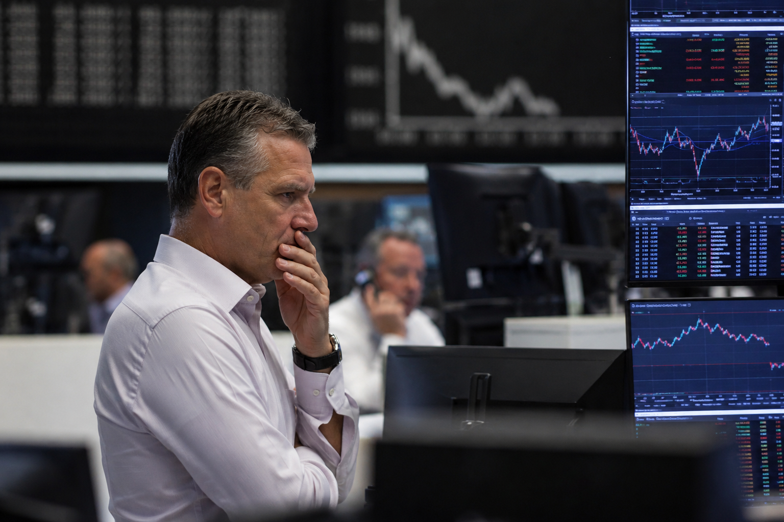 An Investor looking at stock
