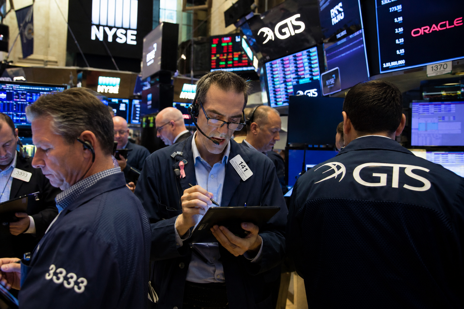 Investors looking at stocks
