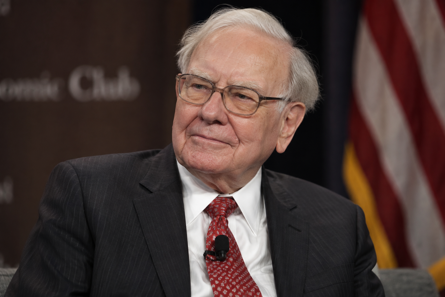 Warren Buffett at a conference