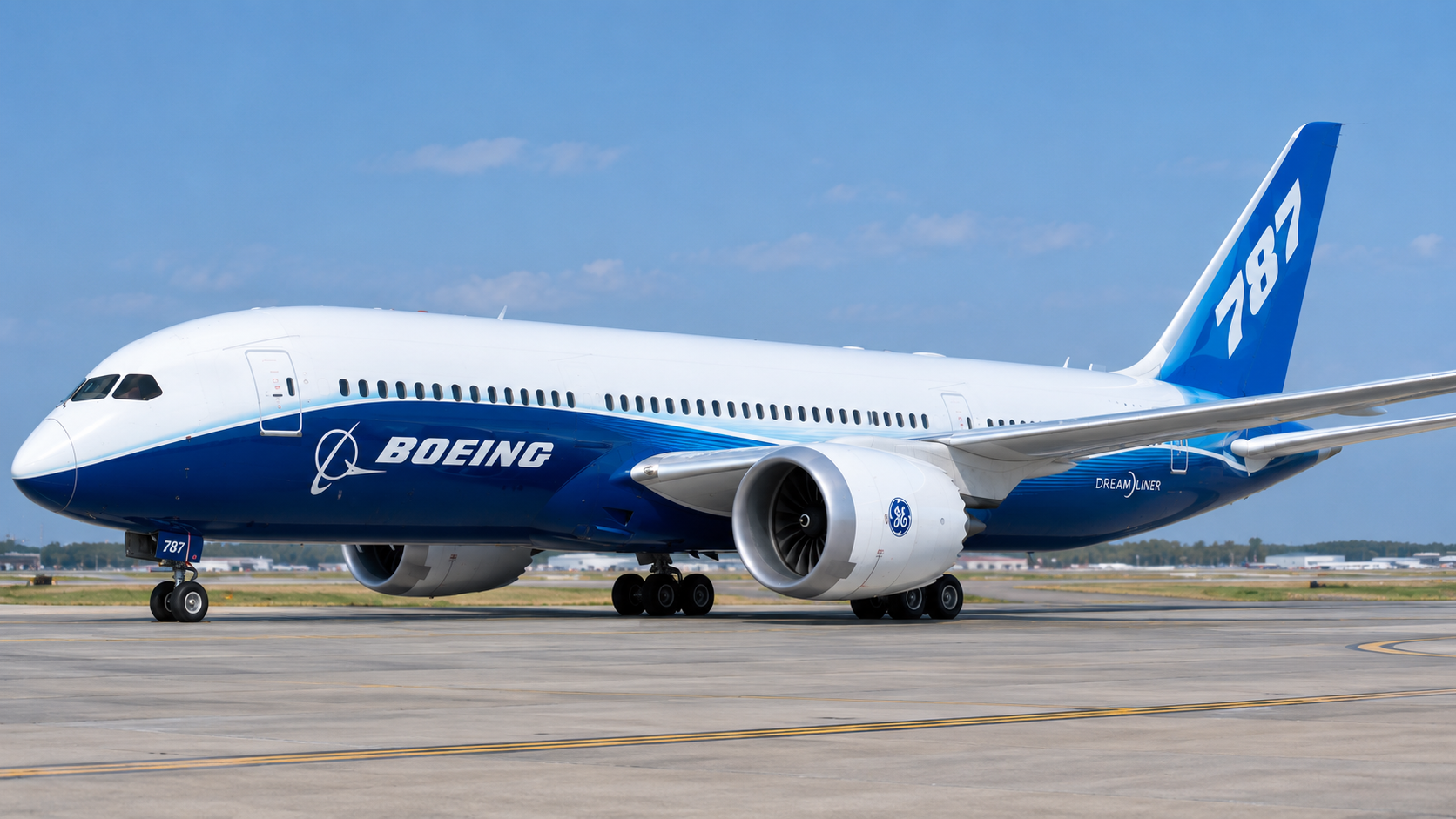 Boeing plane on the runway