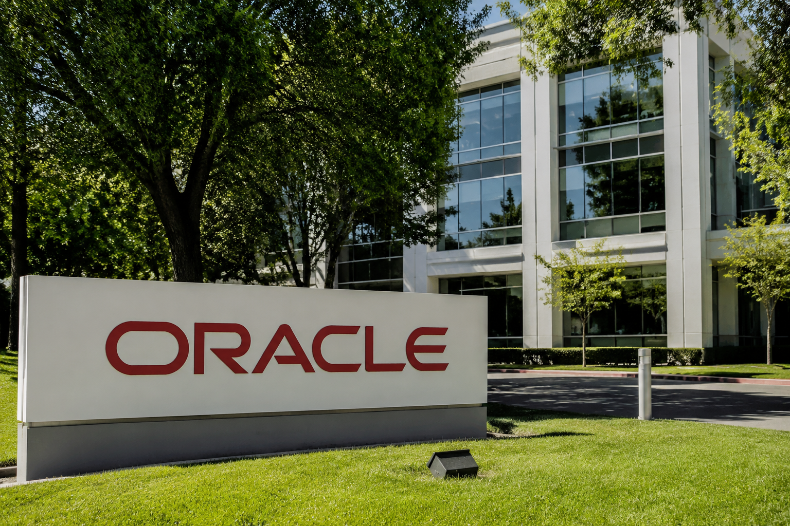 Oracle board outside its building