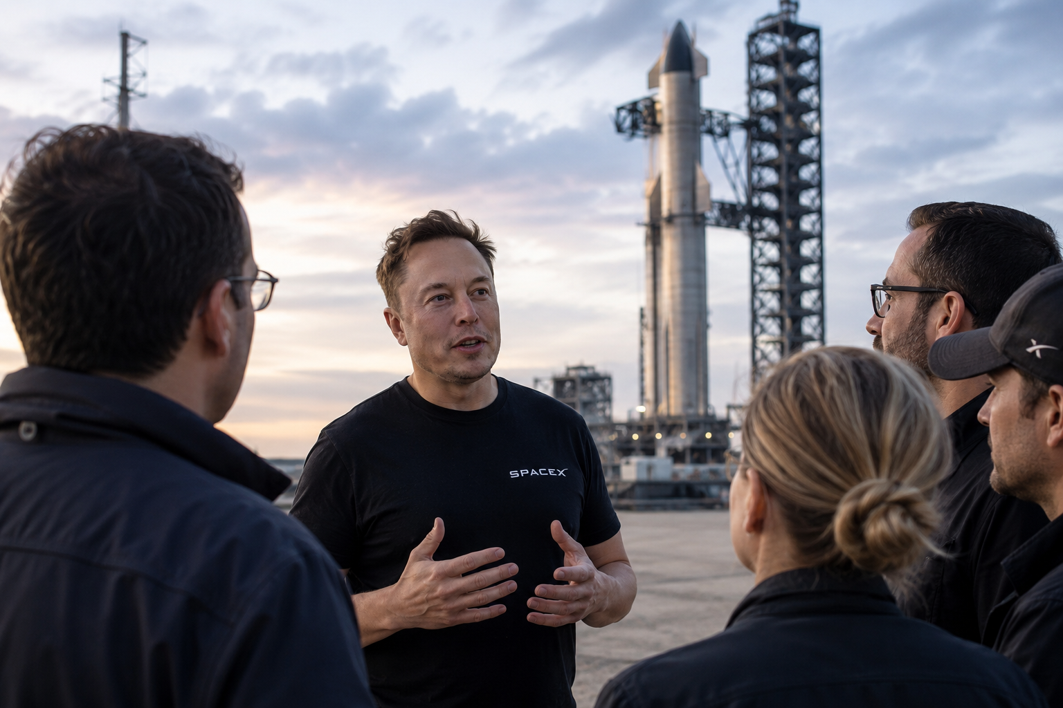 Elon Musk at SpaceX launch
