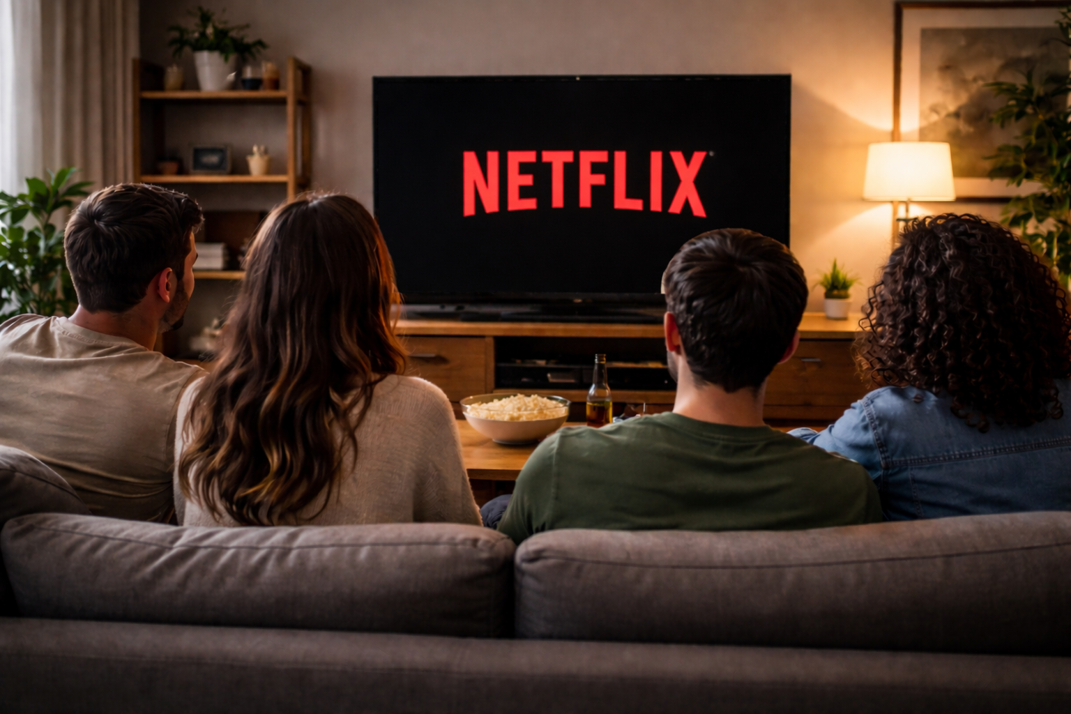 People watching Netflix