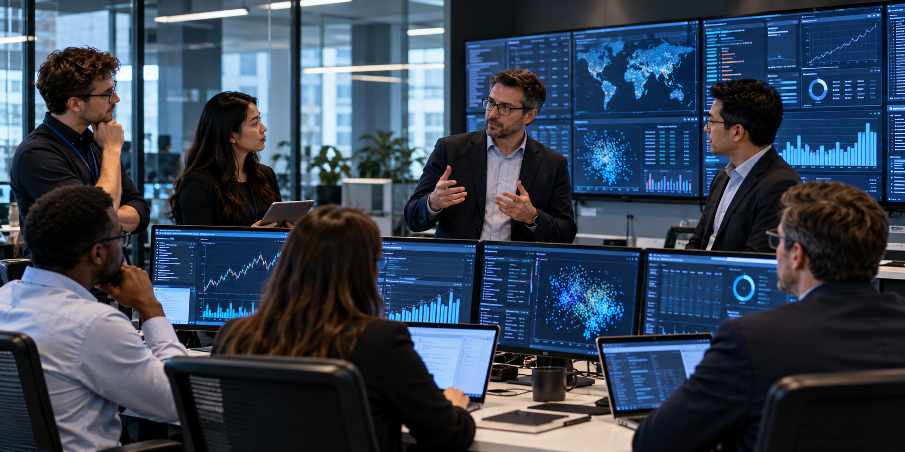 AI researchers discussing ideas