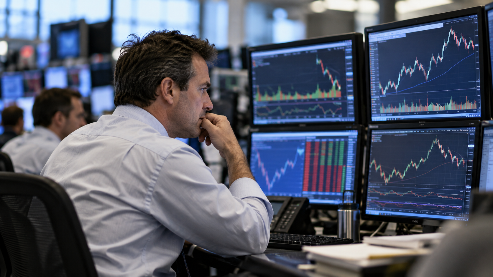 traders analysing market charts