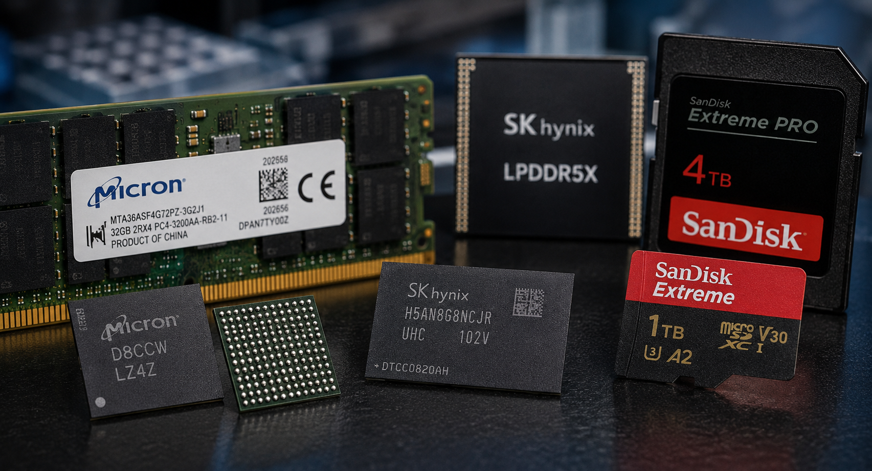 Micron, SK Hynix and SanDisk's memory products