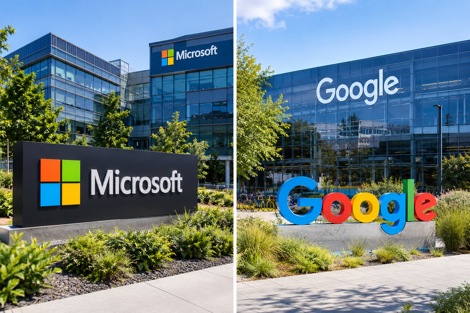 Microsoft and Google Campus Comparison
